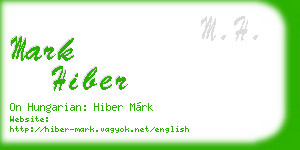 mark hiber business card